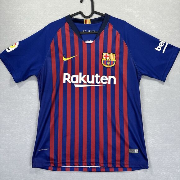 Nike Lionel Messi FC Barcelona 2018 Medium Jersey Embroidered Patches - See Info - Picture 1 of 16
